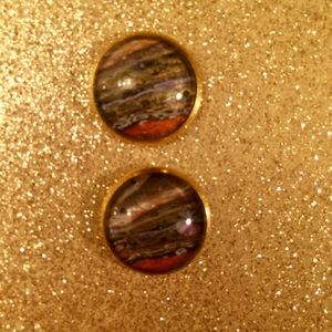 24K Gold Plated Acrylic Pour Earrings